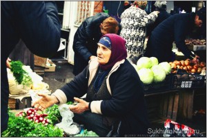 Зимний рынок в Абхазии